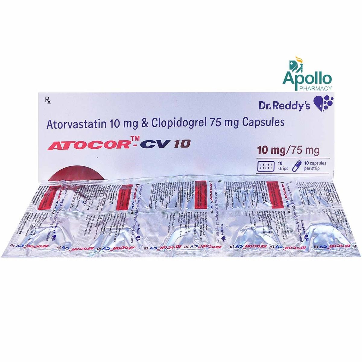 Atocor-CV 10 Capsule 10's, Pack of 10 CAPSULES