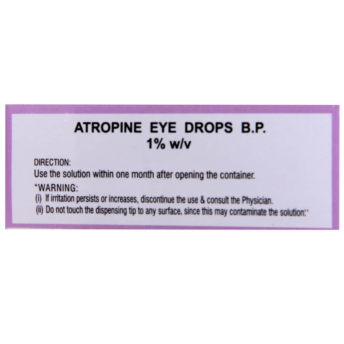 Atropine Eye Drops 10 ml, Pack of 1 EYE DROPS