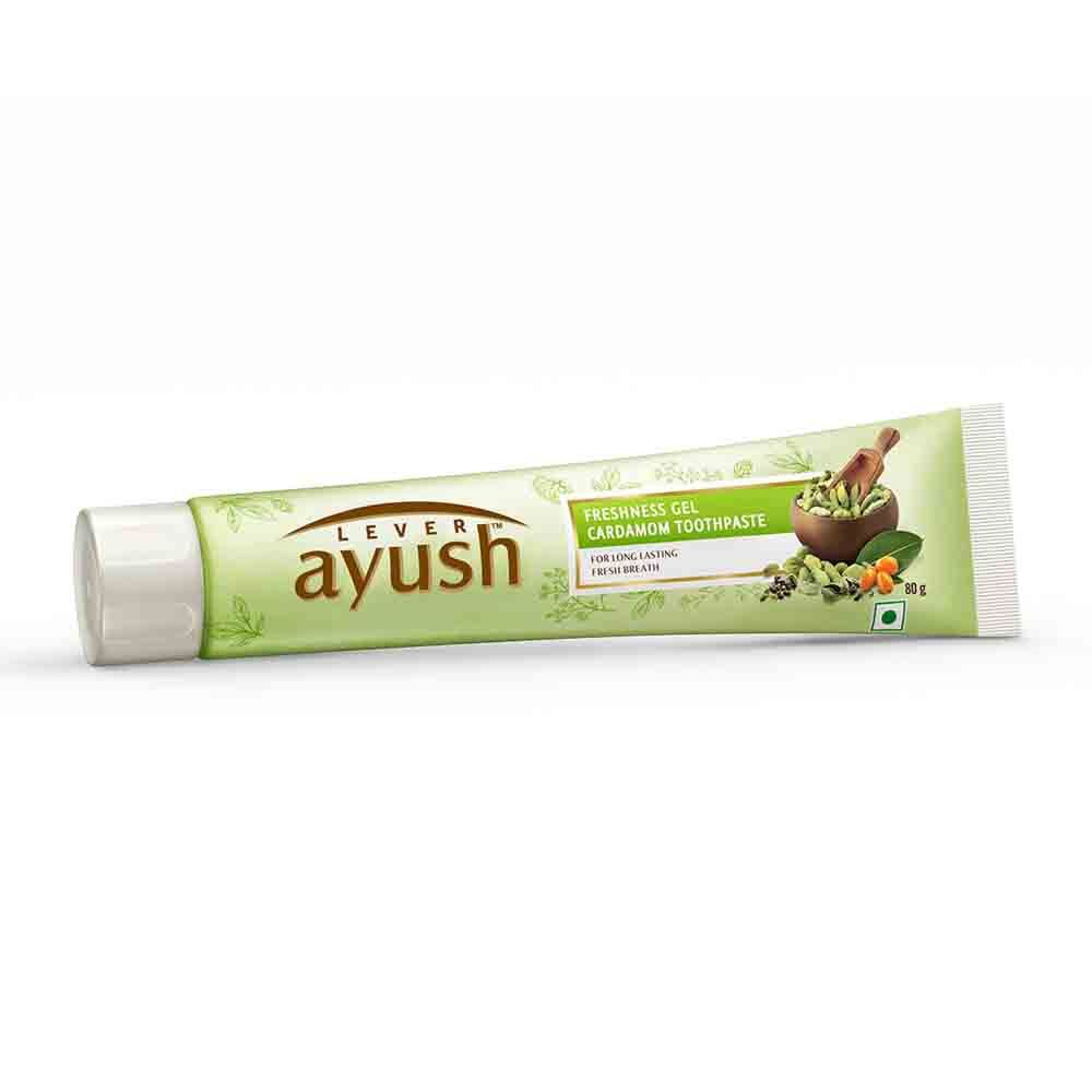 Lever Ayush Freshness Gel Cardamom Toothpaste, 80 gm, Pack of 1 