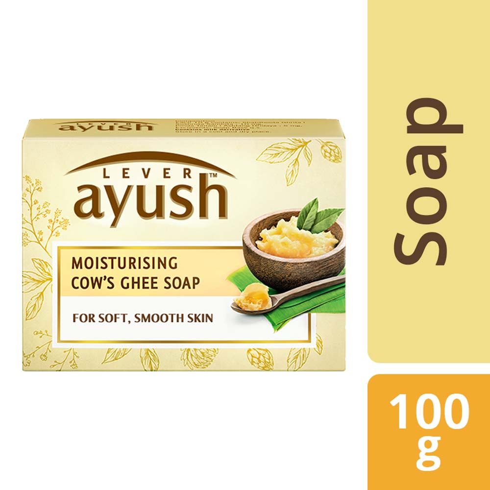 Buy Lever Ayush Moisturising Cow's Ghee Soap, 100 gm Online