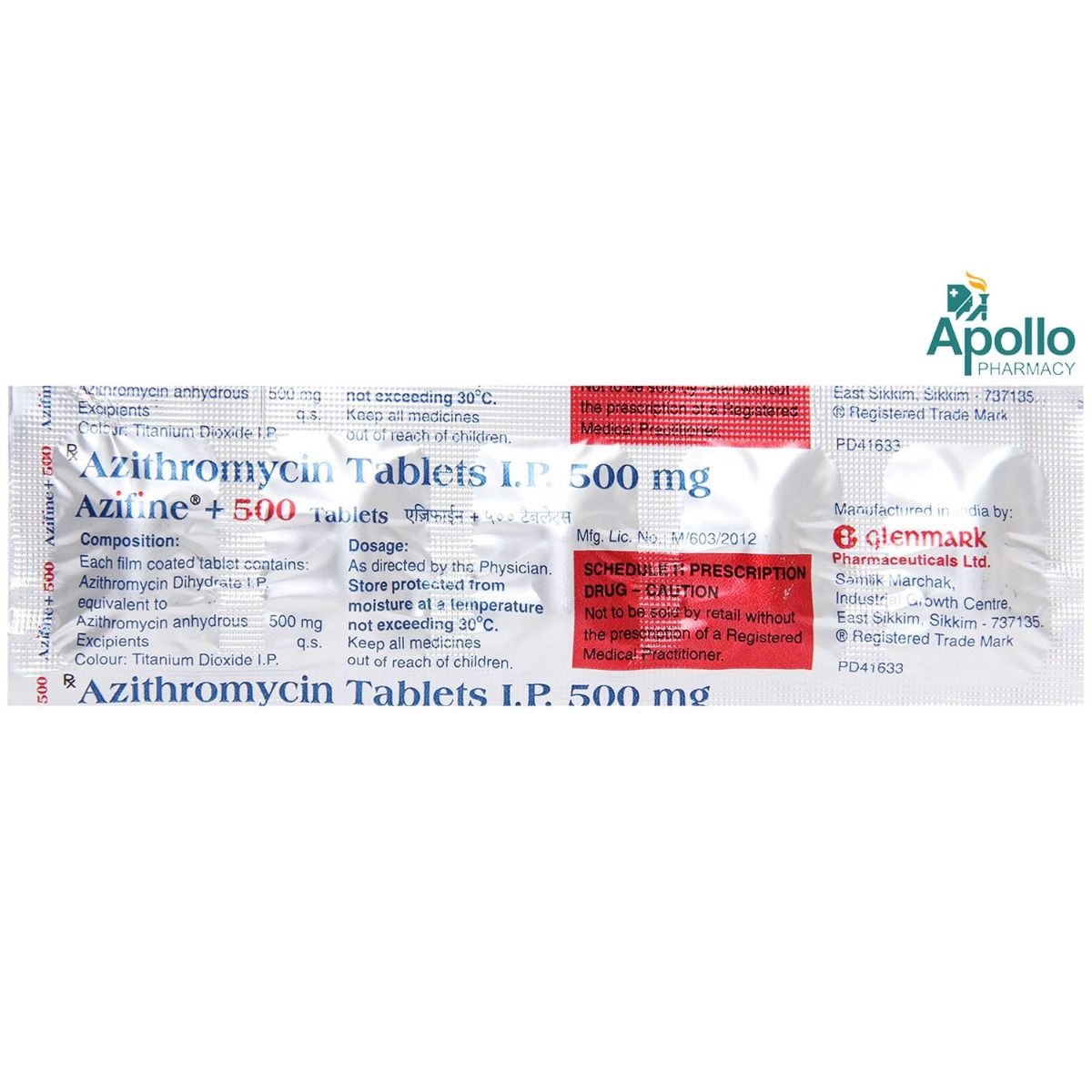 Azithromycin 500 mg glenmark