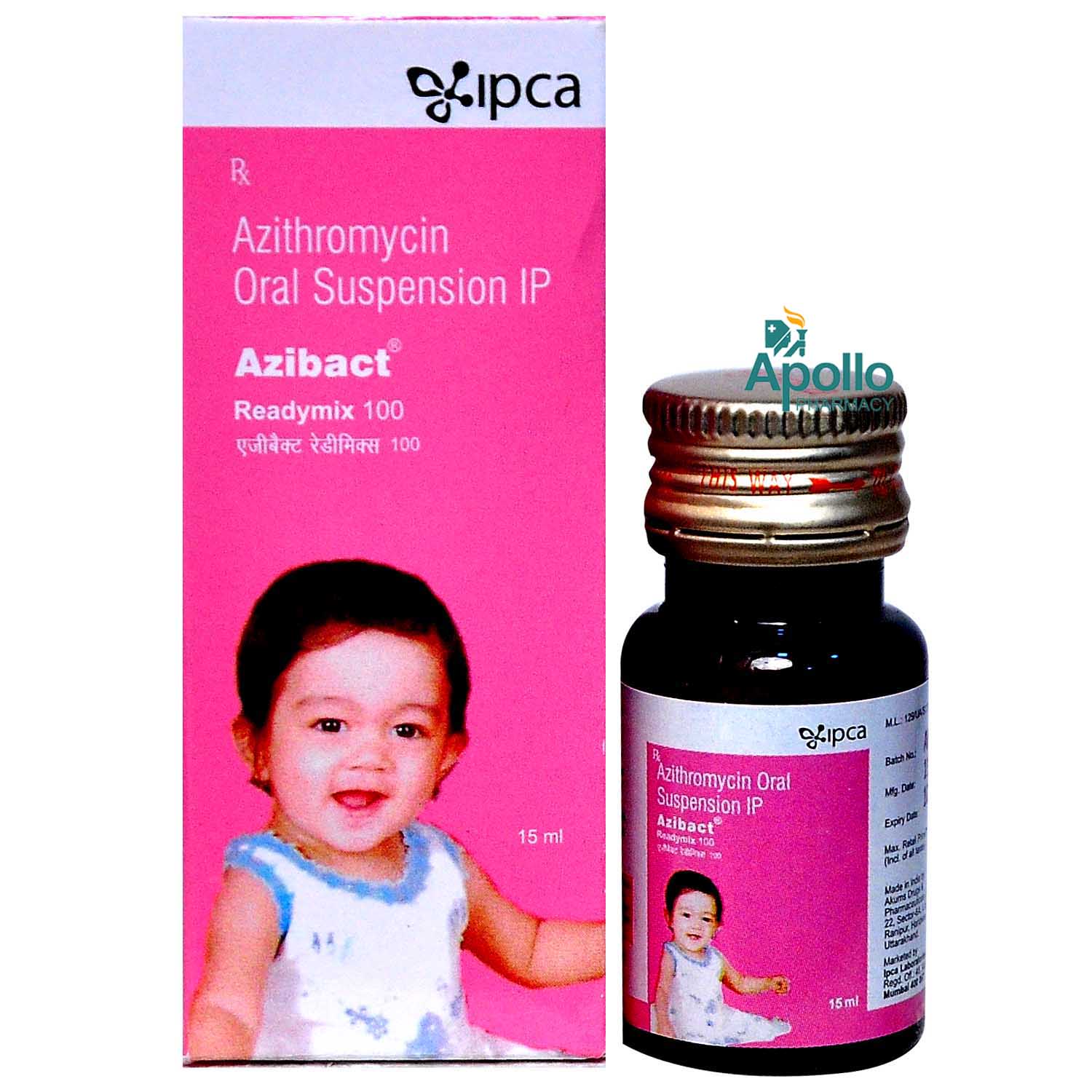 Azibact 100 mg Suspention 15 ml, Pack of 1 LIQUID