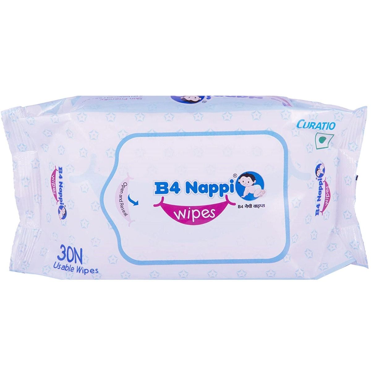 B4-Nappi Wipes, 30 Count, Pack of 1 