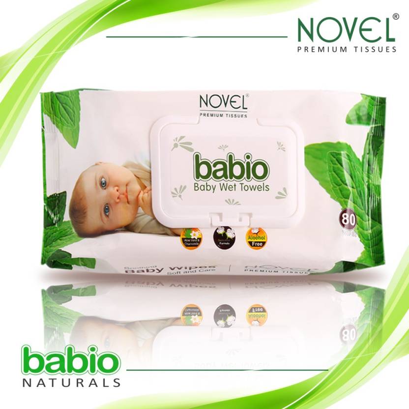 Babio Baby Wet Wipes, 80 Count, Pack of 1 