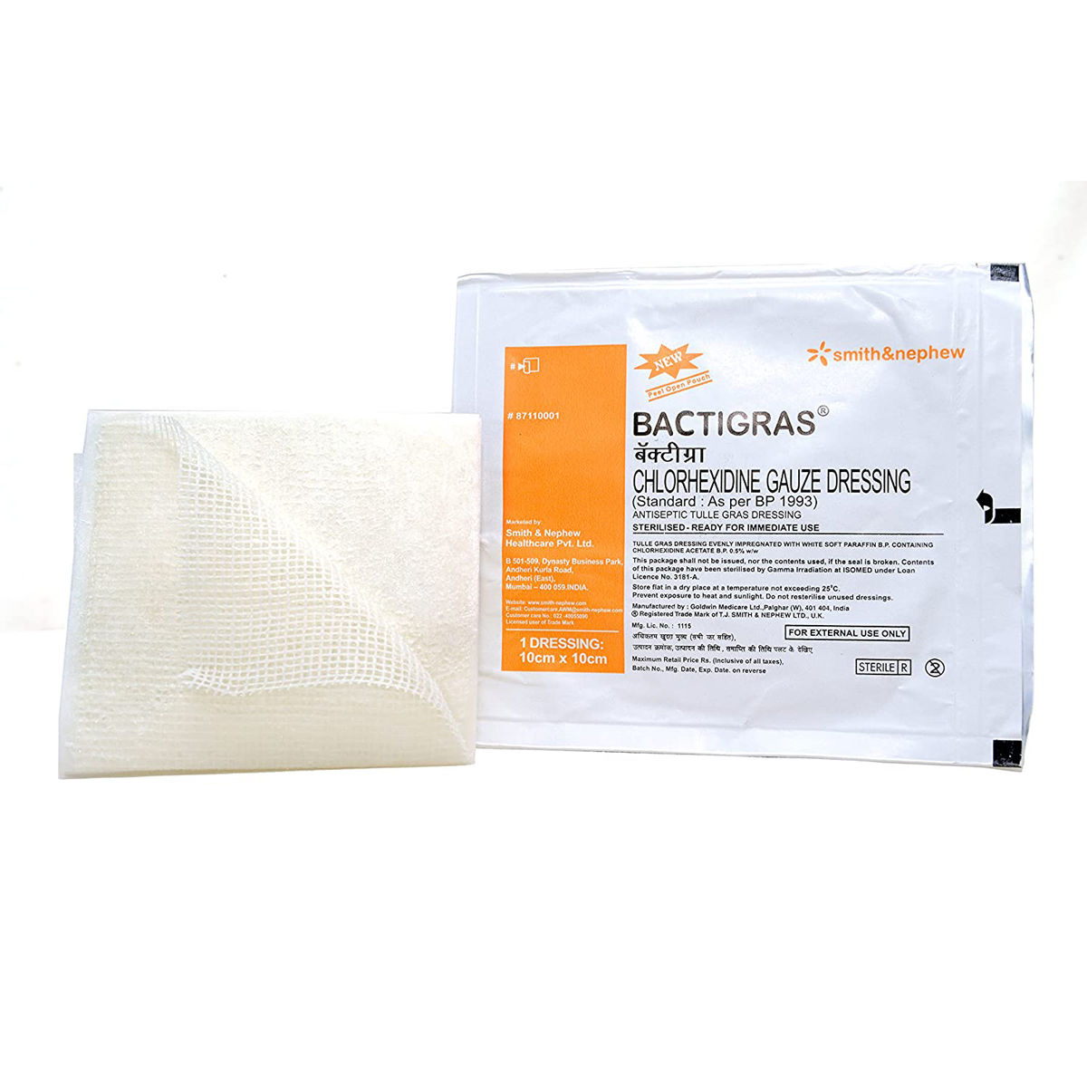 Bactigras Dressing, 10 cm x 10 cm Price, Uses, Side Effects