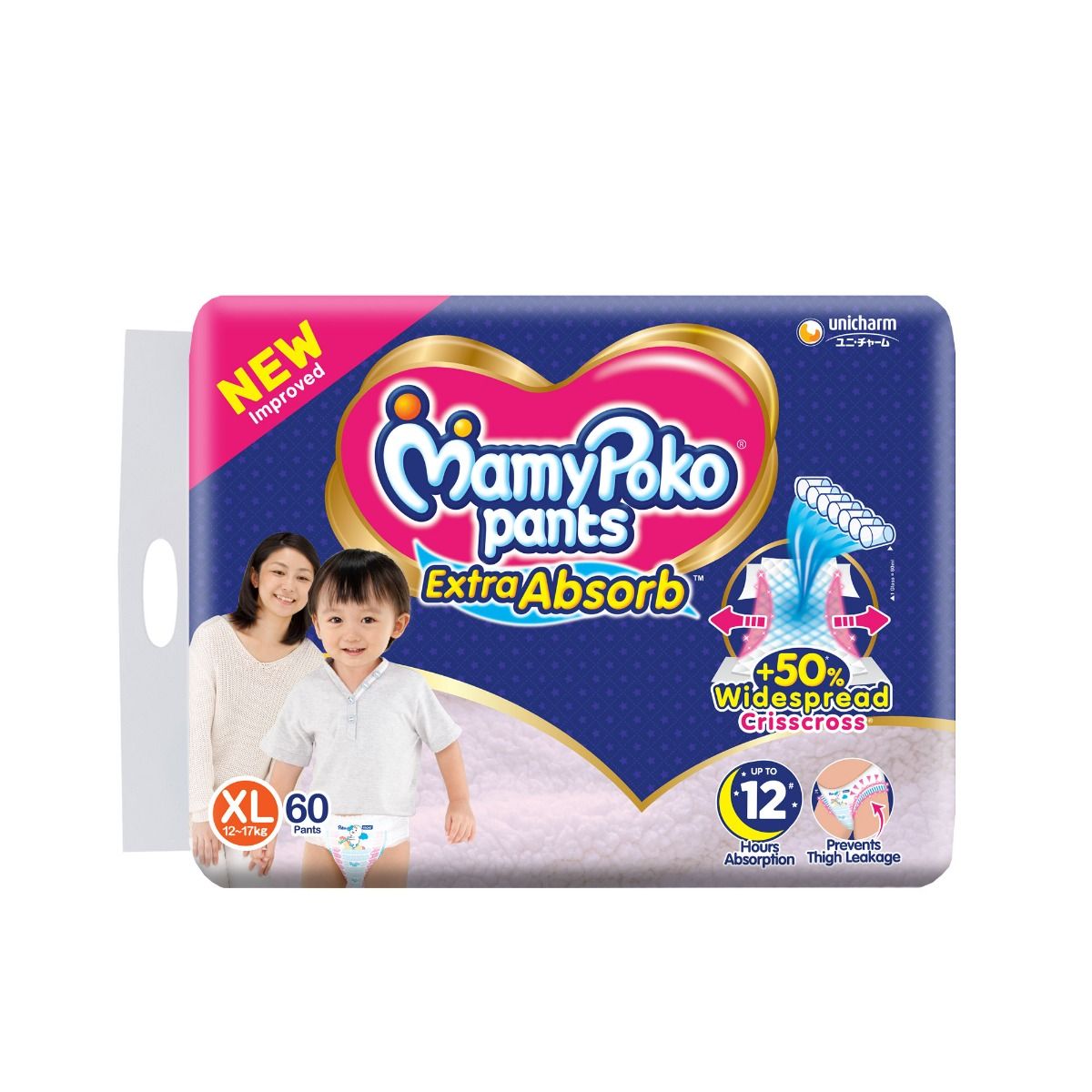Buy MamyPoko Extra Absorb Diaper Pants XL, 60 Count Online