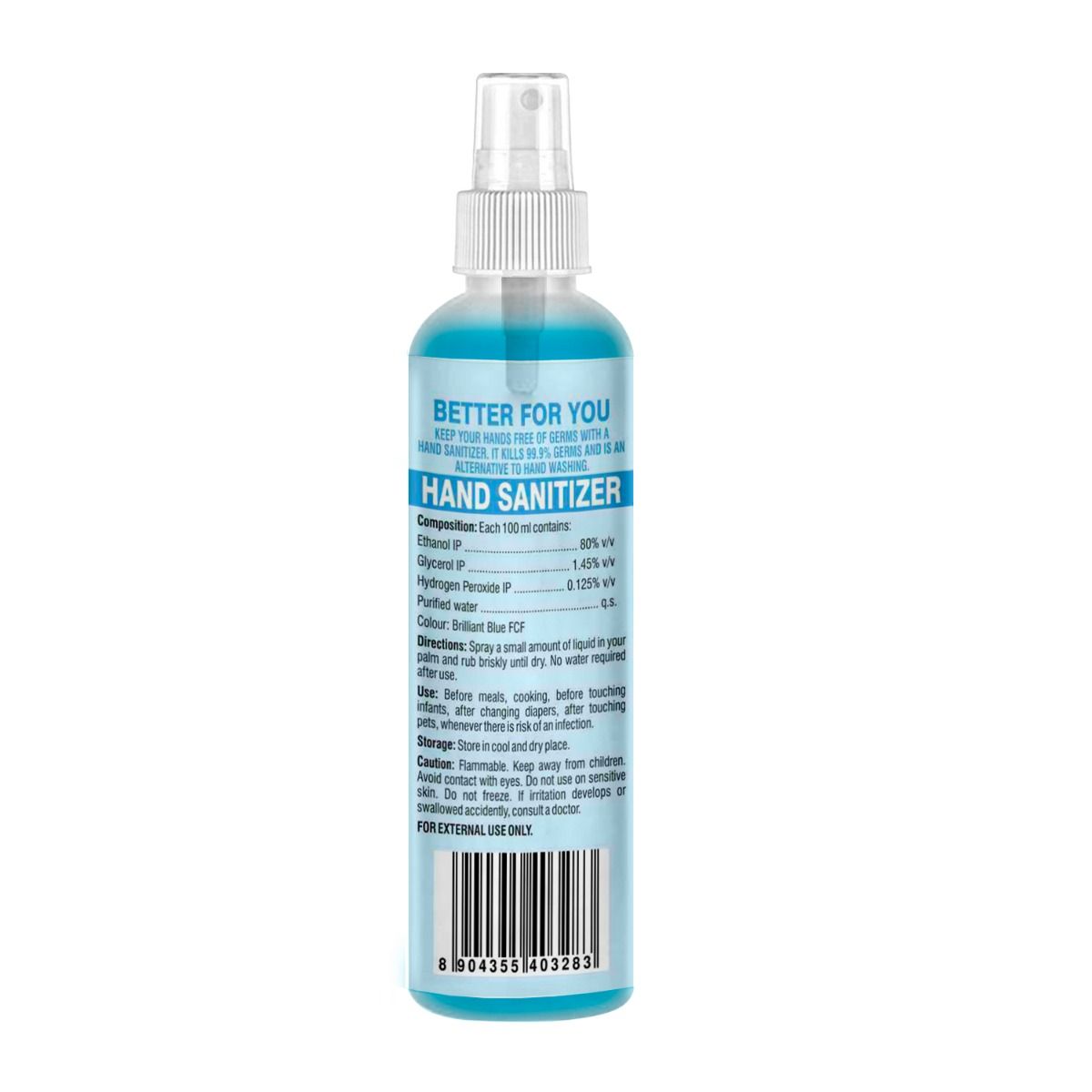 Apollo Life Hand Sanitizer Liquid Spray, 100 ml, Pack of 1 