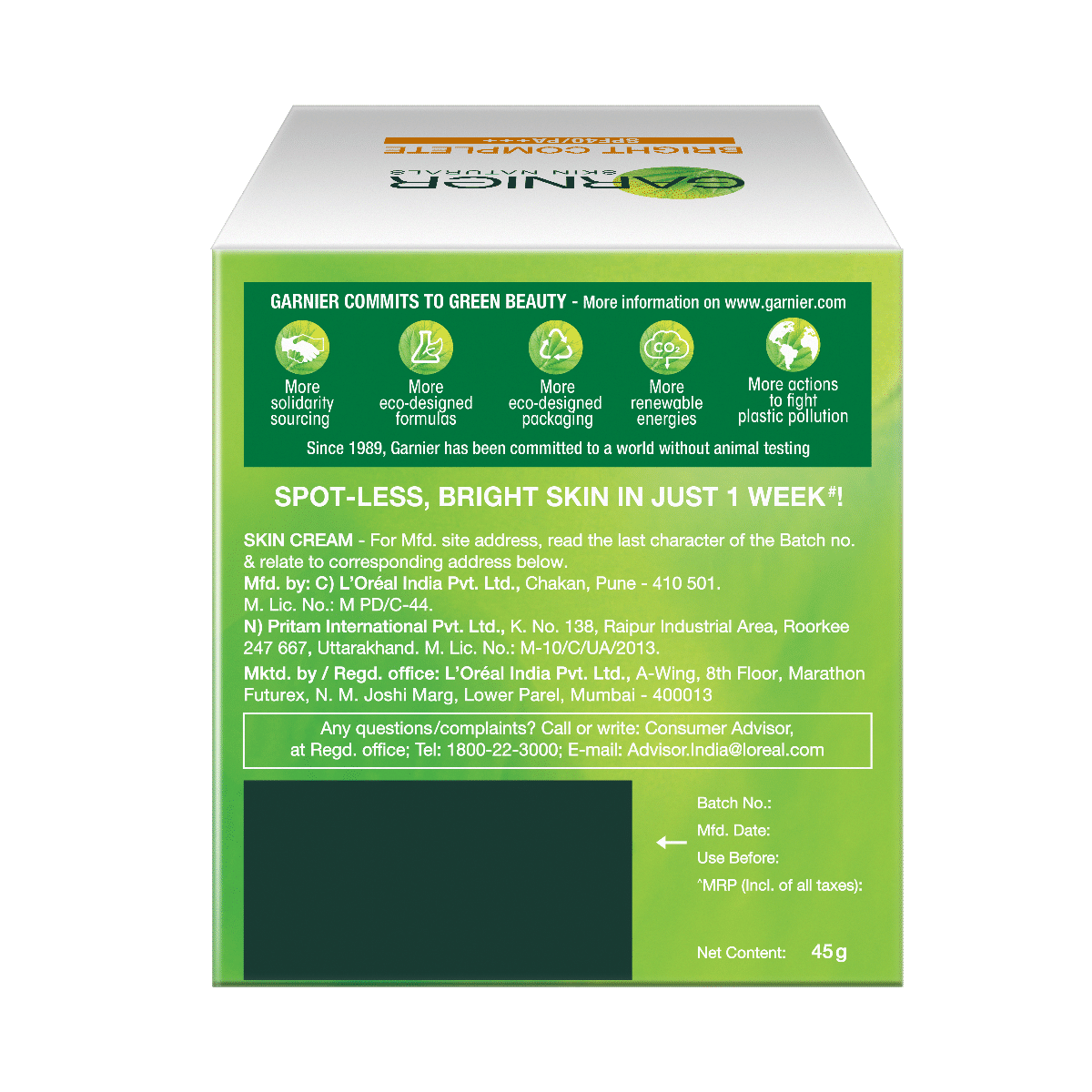 Garnier Bright Complete Vitamin C Spf 40 Pa Serum Cream 45 Gm Price Uses Side Effects Composition Apollo Pharmacy