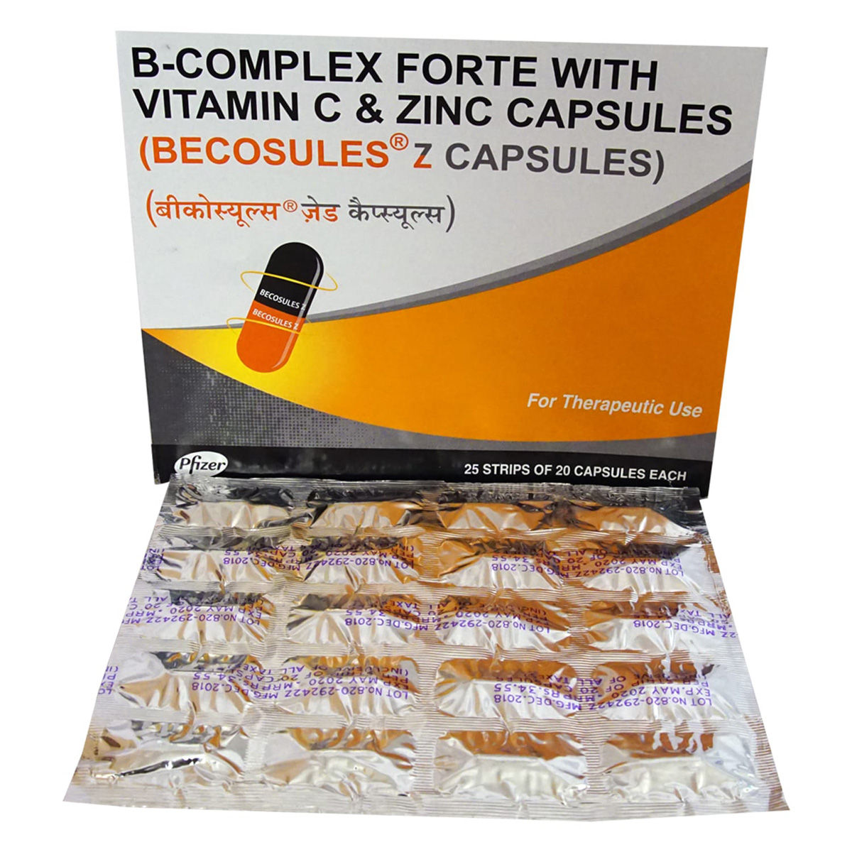 Becosules Z Capsule 20's Price, Uses, Side Effects, Composition