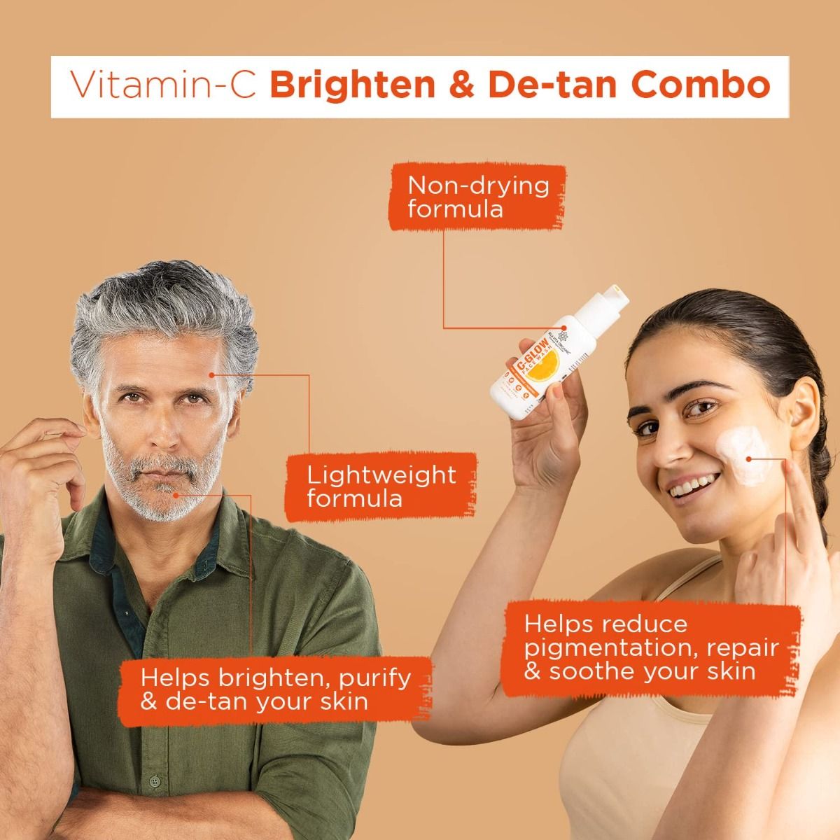 Bella Vita Organic Vitamin C Brighten & DeTan Combo (Face Wash 100 ml