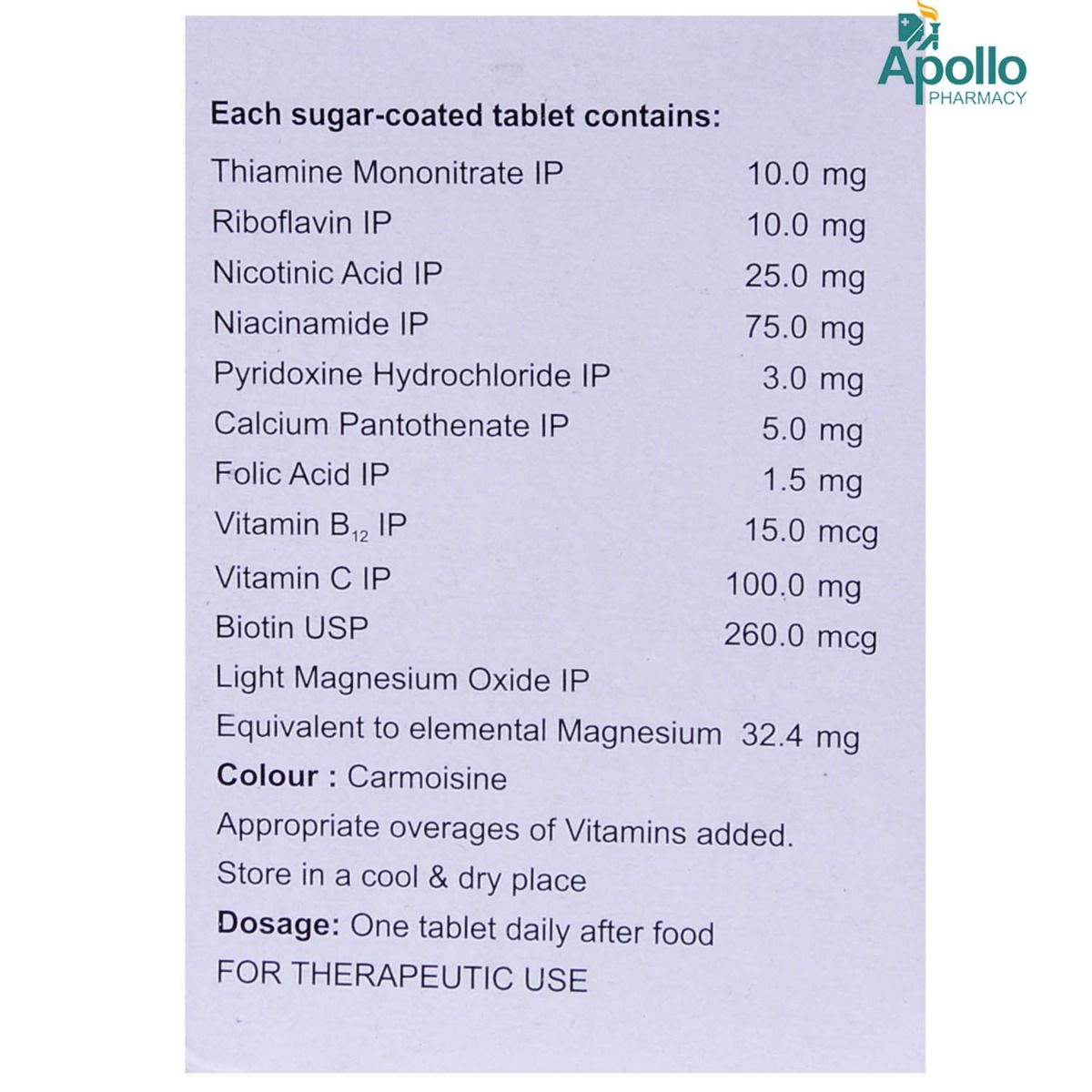 Beplex Forte Tablet 20's Price, Uses, Side Effects, Composition ...