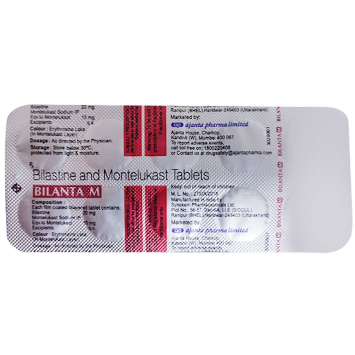Bilanta M Tablet 10's Price, Uses, Side Effects, Composition ...
