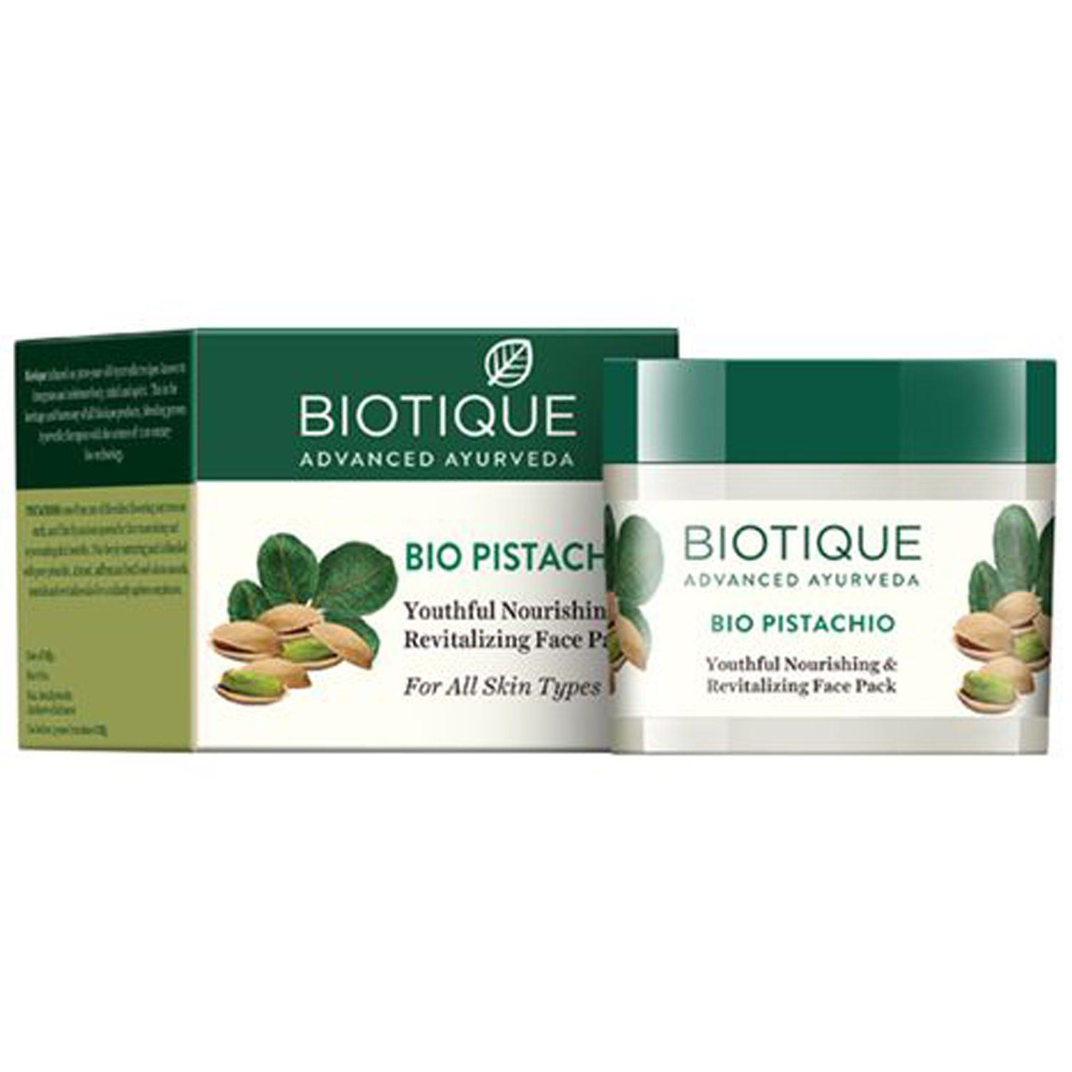 Biotique Bio Pistachio Youthful Nourishing & Revitalizing Face Pack, 50 gm, Pack of 1 