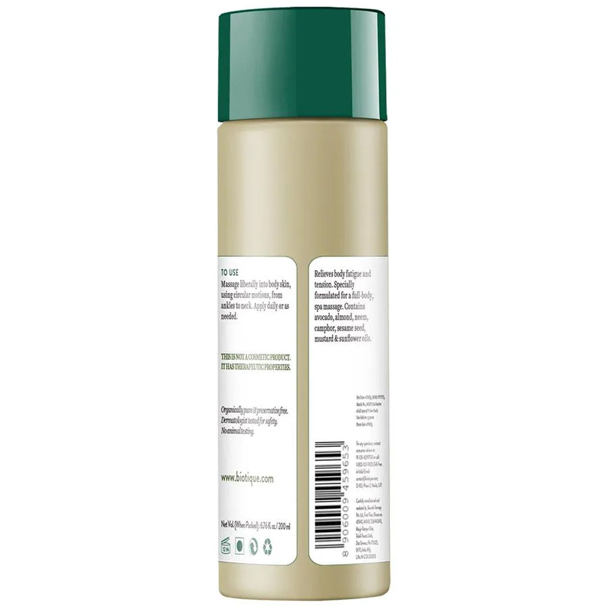 Biotique Bio Avocado Stress Relief Body Massage Oil, 200 ml Price, Uses