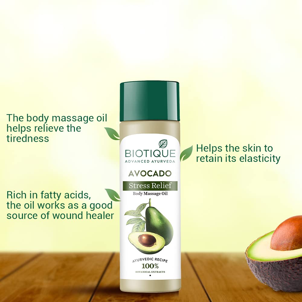 Biotique Bio Avocado Stress Relief Body Massage Oil, 200 ml Price, Uses, Side Effects