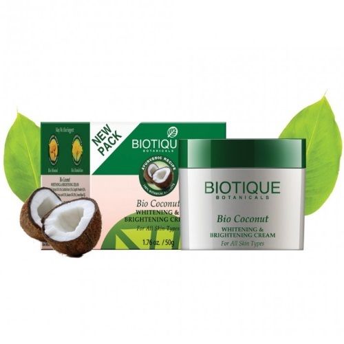 Biotique Bio Coconut Whitening & Brightening Cream, 50 gm, Pack of 1 
