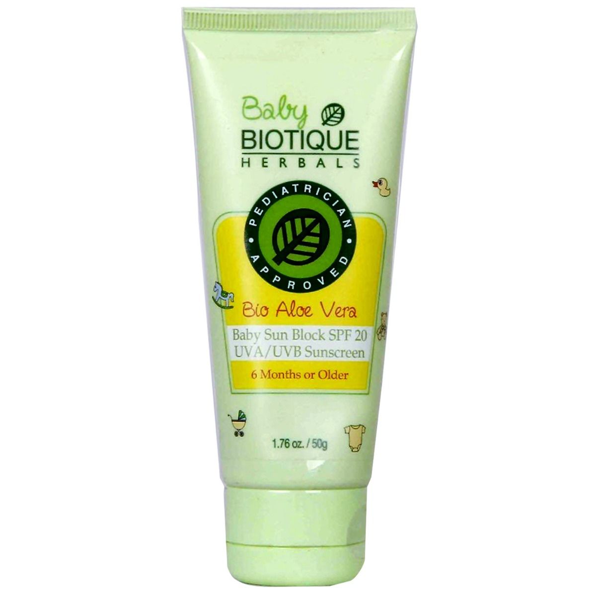 Biotique Bio Vera Baby Sun Block Sunscreen Cream SPF 20 UVA/UVB, 50 Price, Uses, Side Composition - Apollo