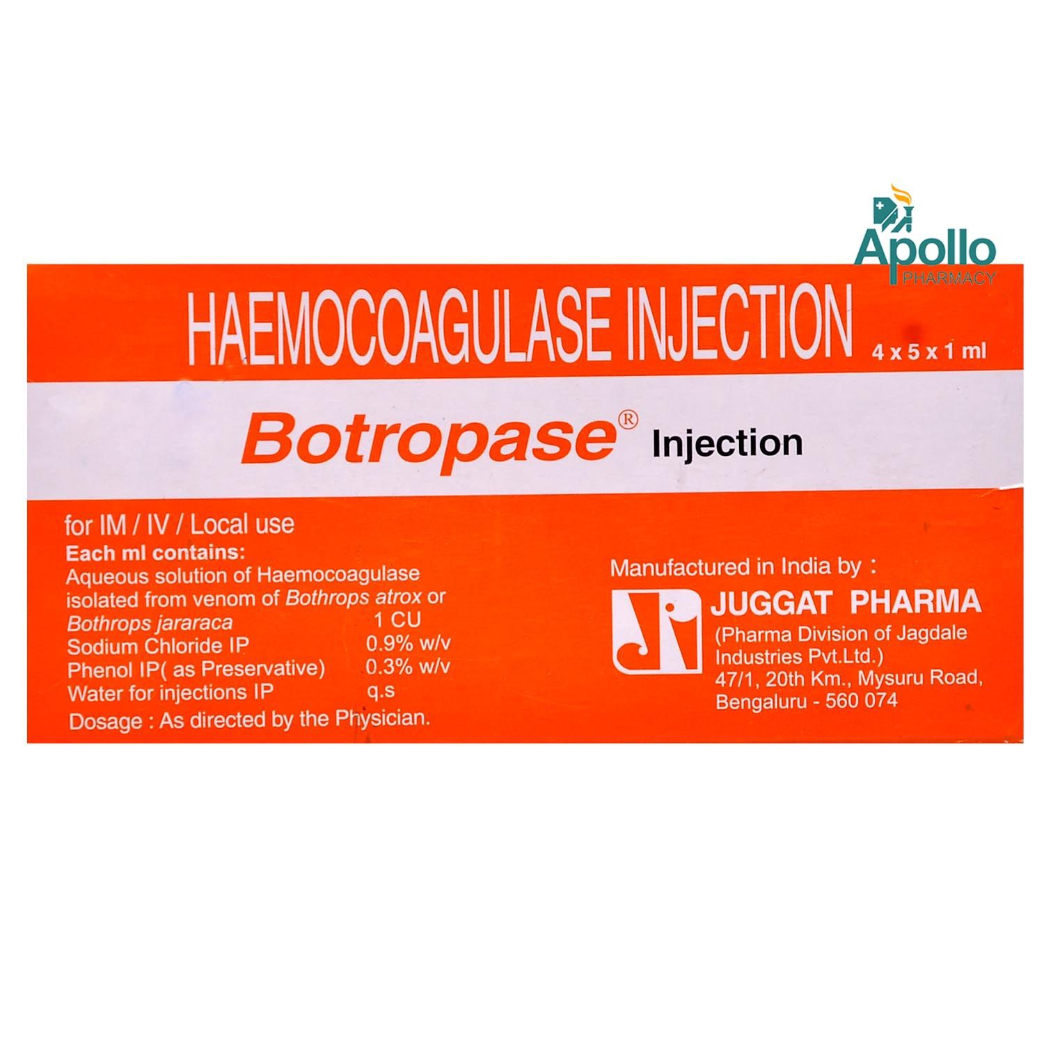 BOTRAPASE INJECTION 1ML Price, Uses, Side Effects, Composition - Apollo ...