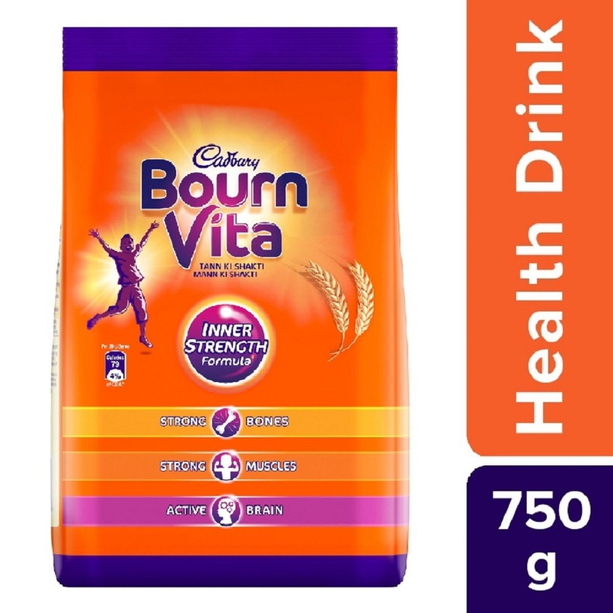Cadbury Bournvita Nutrition Drink Powder, 750 gm Refill Pack, Pack of 1 