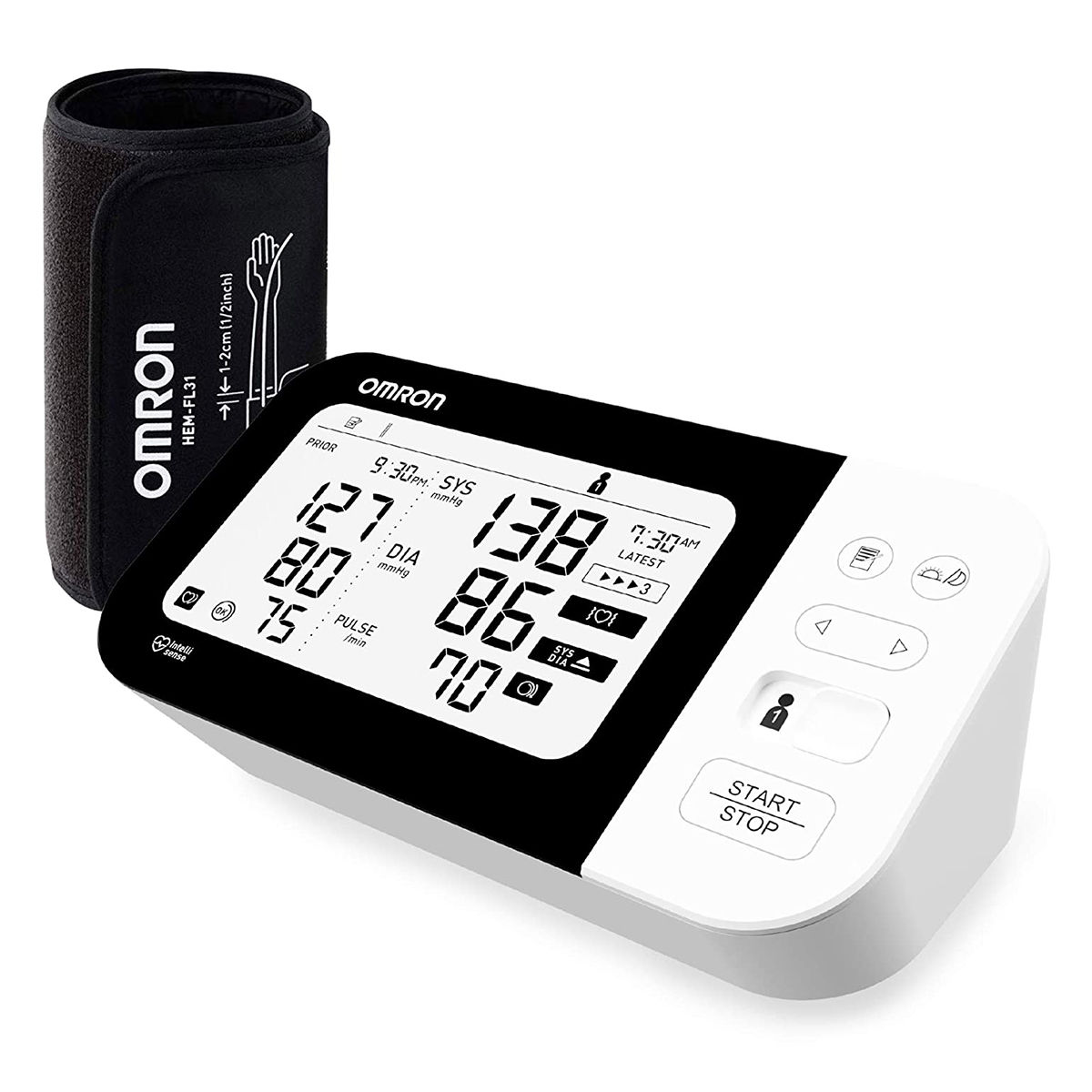 Buy Omron HEM 7361T Bluetooth Digital Blood Pressure Monitor with AFib Indicator, 1 Count Online