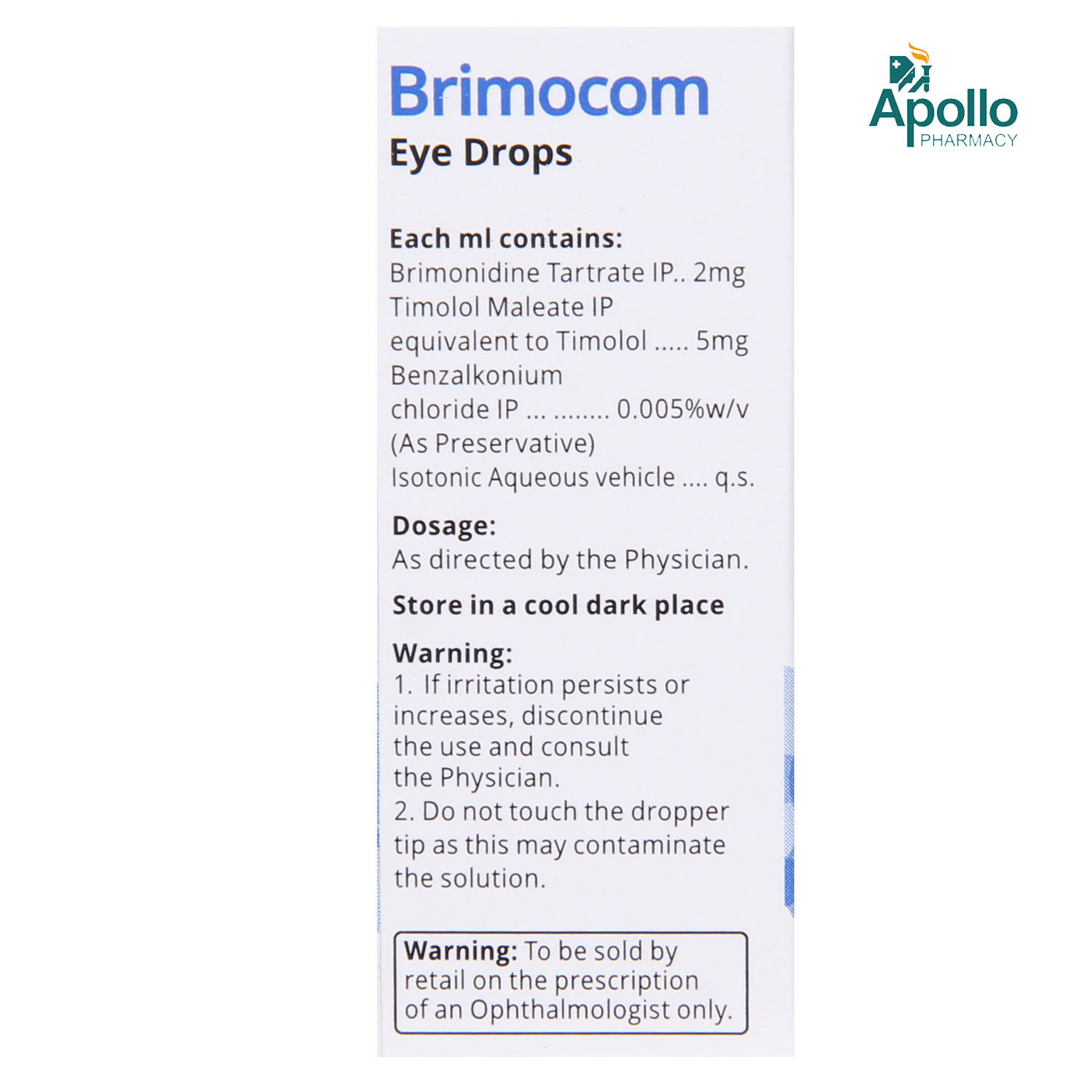 Eye Drops 5 ml Price, Uses, Side Effects, Composition Apollo