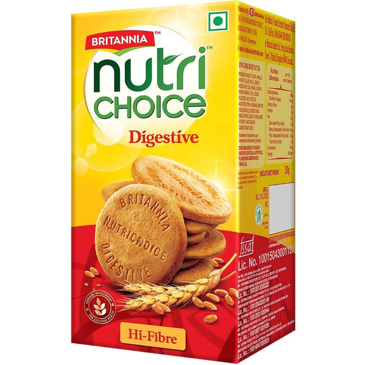 Britannia Nutrichoice Digestive Biscuits, 250 gm, Pack of 1 