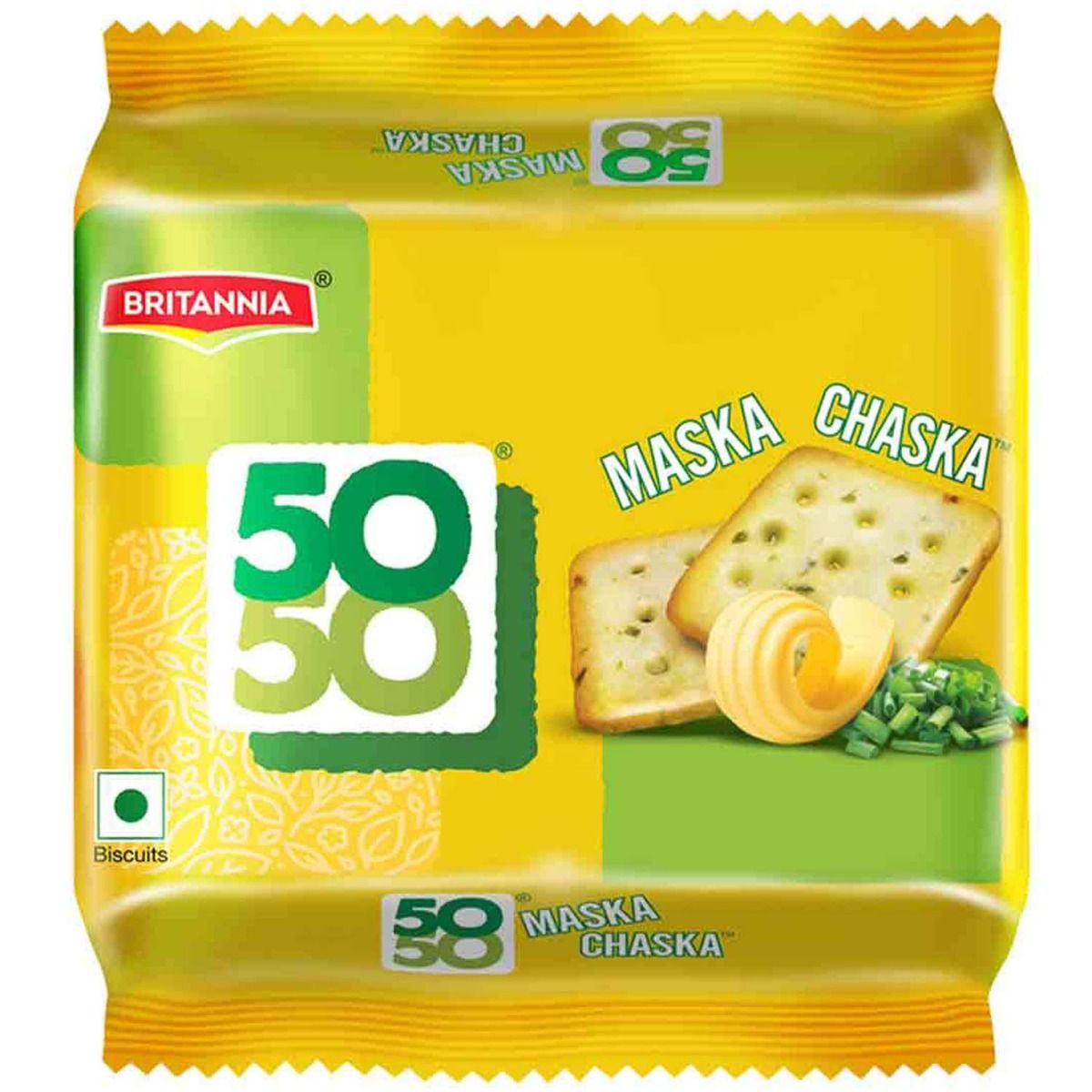 Britannia 50-50 Maska Chaska Biscuits, 120 gm, Pack of 1 