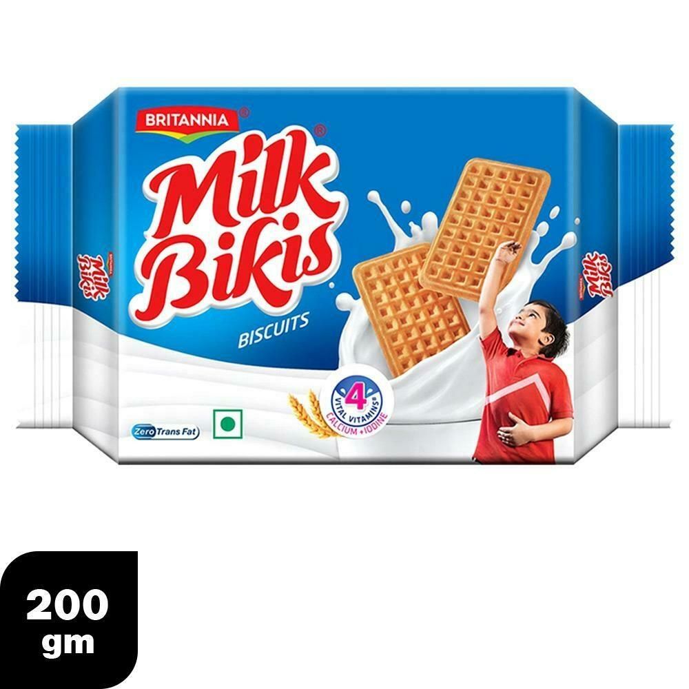 Britannia Milk Bikis Biscuits, 200 gm, Pack of 1 