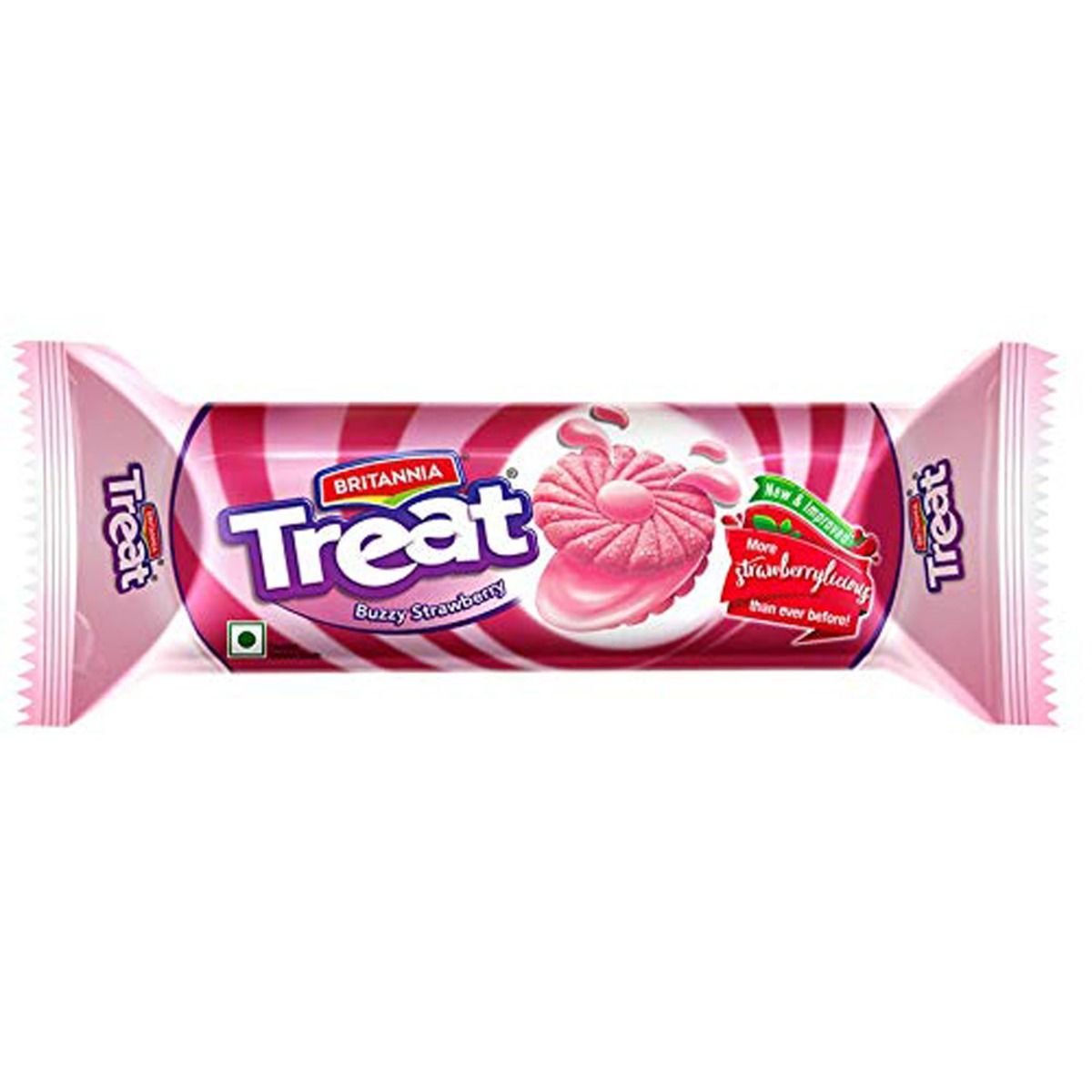 Britannia Treat Buzzy Strawberry Biscuits, 1 Count, Pack of 1 