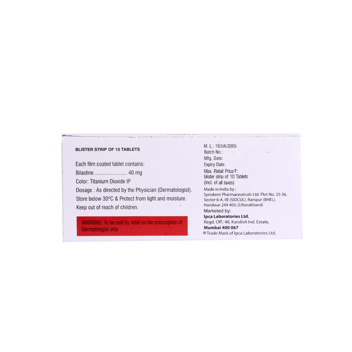 Bularid-L 40 Tablet 10's Price, Uses, Side Effects, Composition ...