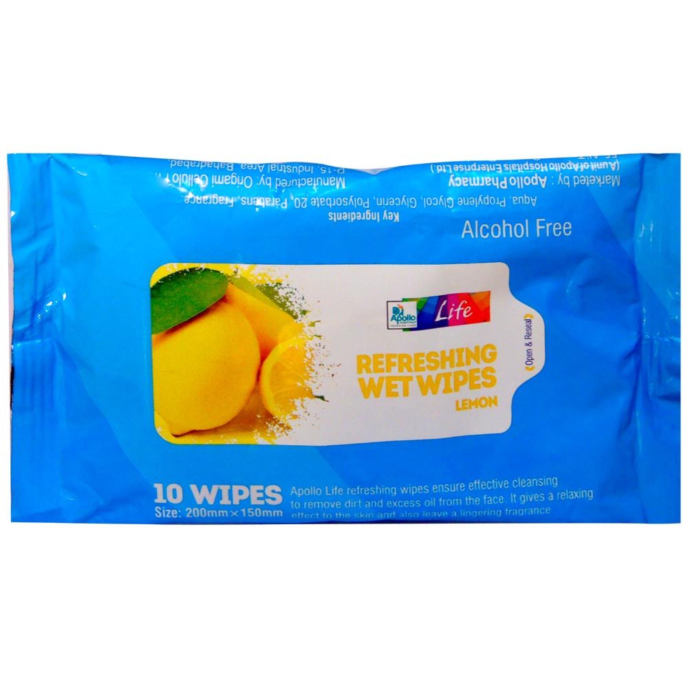 Buy Apollo Life Refreshing Wet Wipes, 10 Count Online