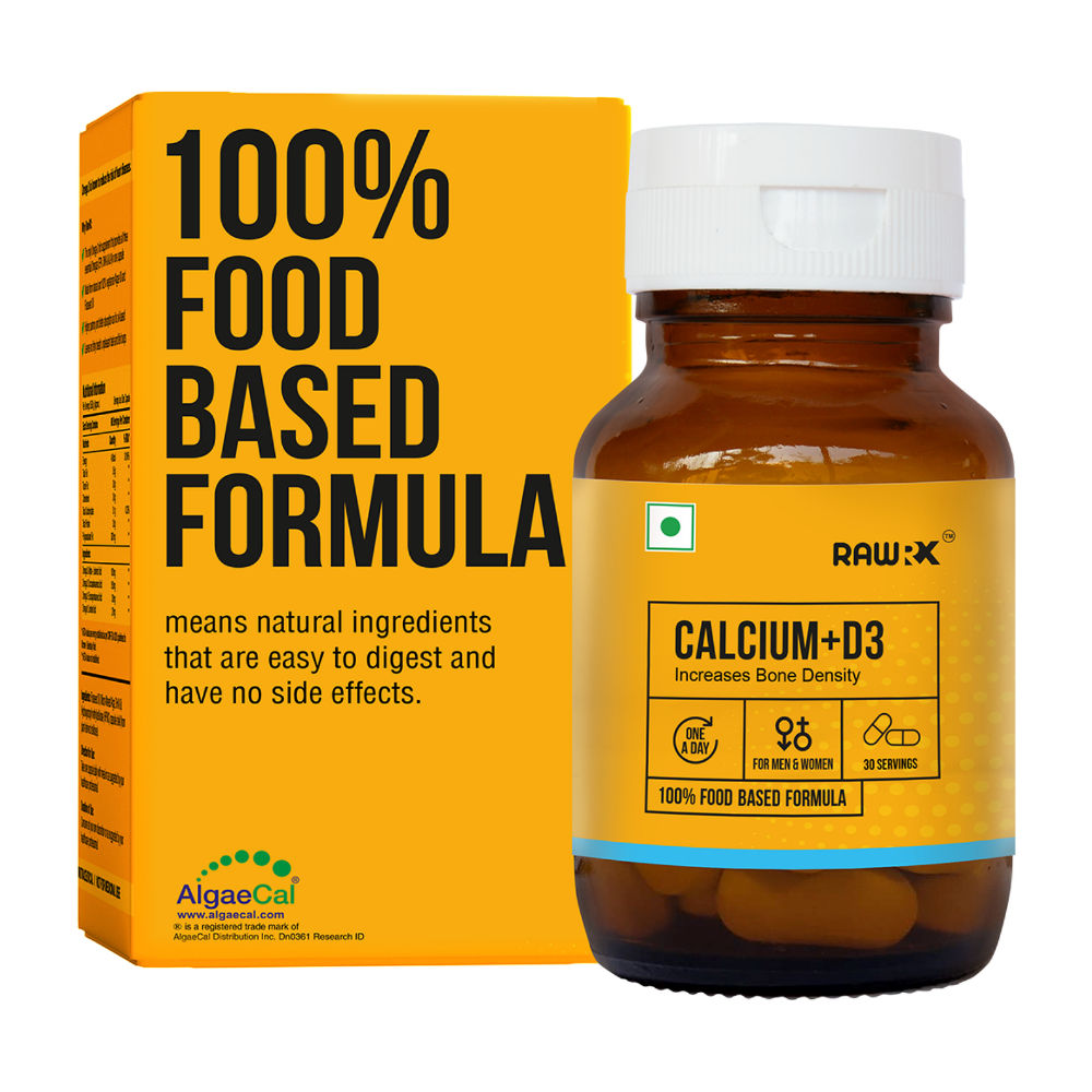Buy RawRX Organic Calcium+D3 with Vitamin C, 30 Tablets Online