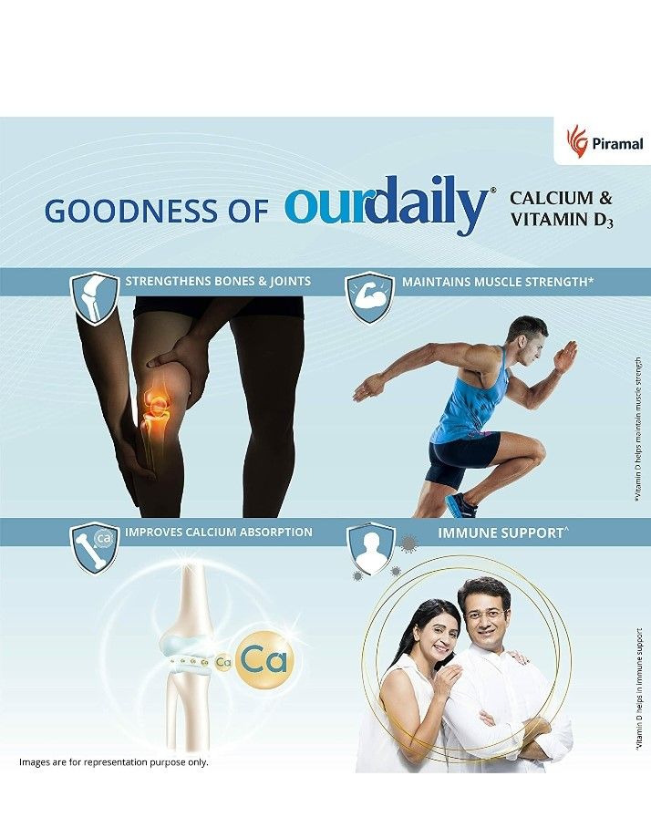 Ourdaily Calcium & Vitamin D3, 15 Tablets Price, Uses, Side Effects, Composition Apollo Pharmacy