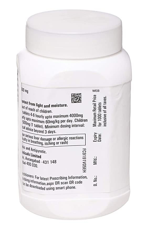Calpol 500 mg Tablet 1000's, Pack of 1 TABLET