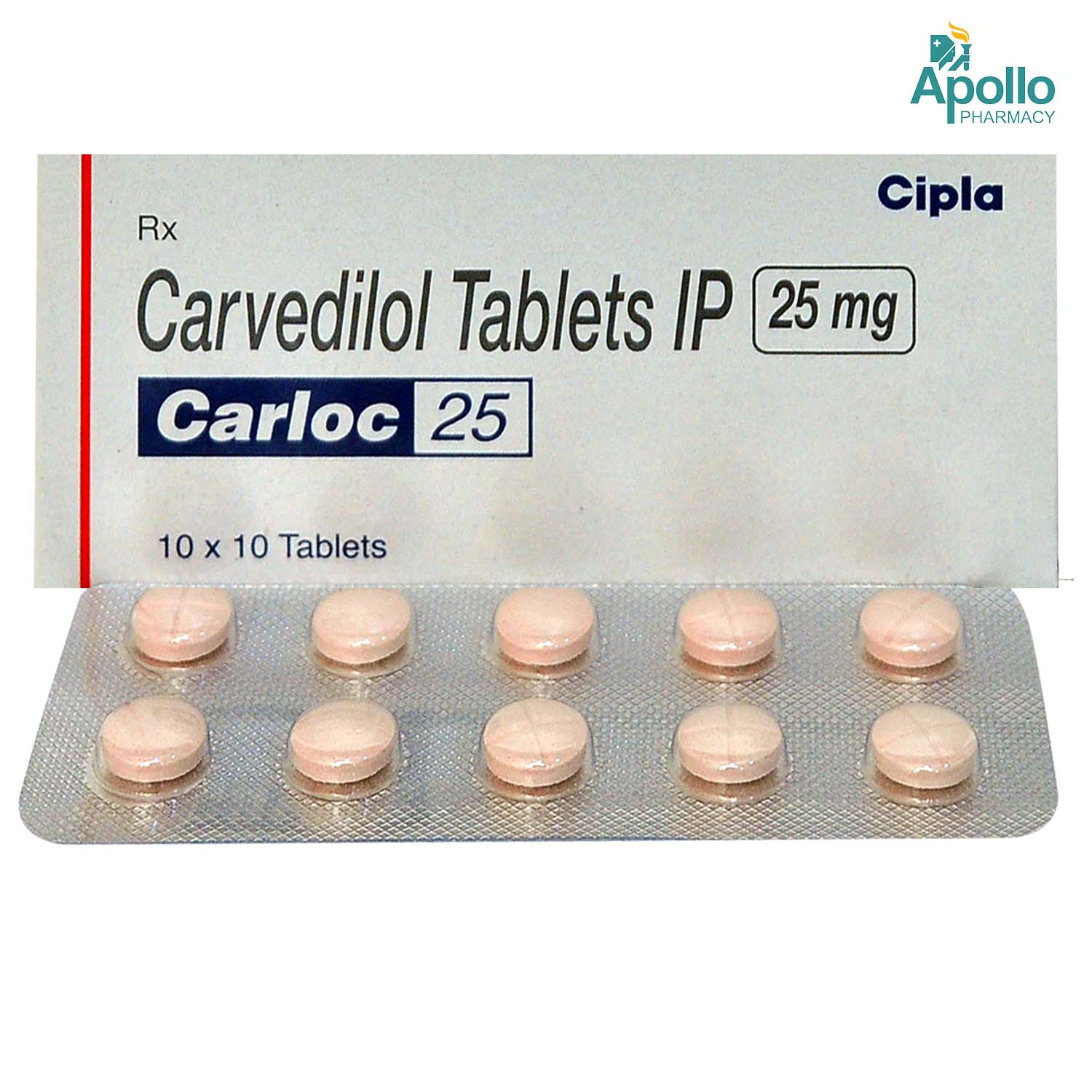 Carloc 25 Tablet 10's, Pack of 10 TABLETS
