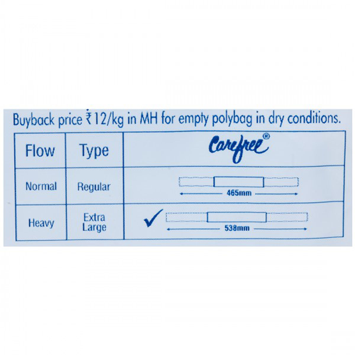 Carefree Sanitary Pads XL, 10 Count Price, Uses, Side Effects ...