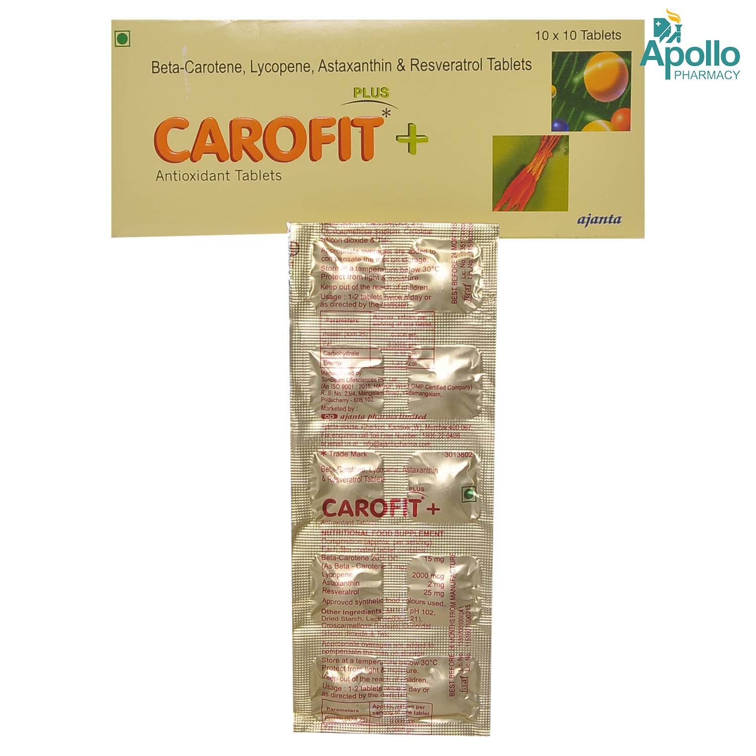 Carofit Plus Tablet 10's Price, Uses, Side Effects, Composition ...