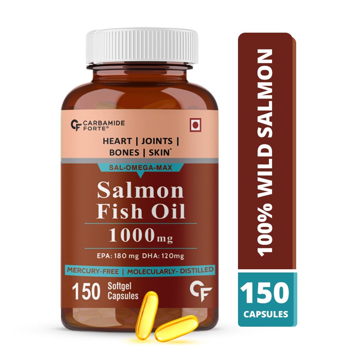 Buy Carbamide Forte Salmon Fish Oil 1000mg Softgel Capsules, 150 Count Online