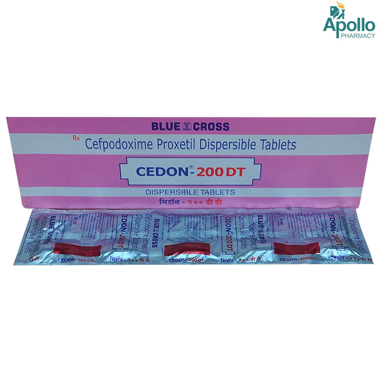 Cedon 200 DT Tablet 10's Price, Uses, Side Effects, Composition