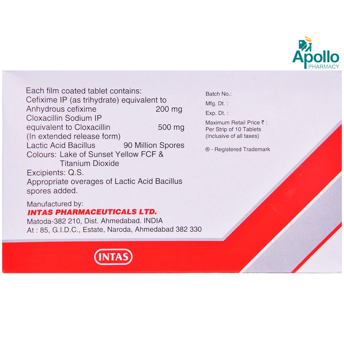 Ceftas-CL 200 Tablet 10's Price, Uses, Side Effects, Composition ...