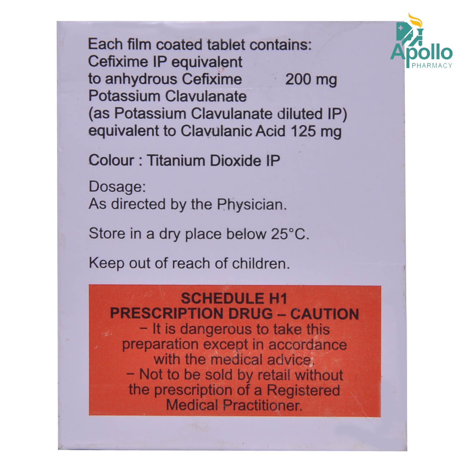 Cefolac CV 200 mg Tablet 4's, Pack of 4 TabletS