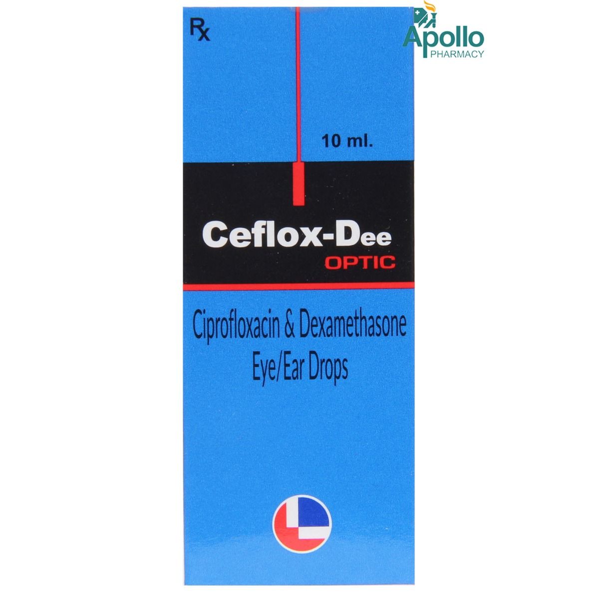 Ceflox Dee Optic Eye/Ear Drops 10 ml, Pack of 1 EYE/EAR DROPS