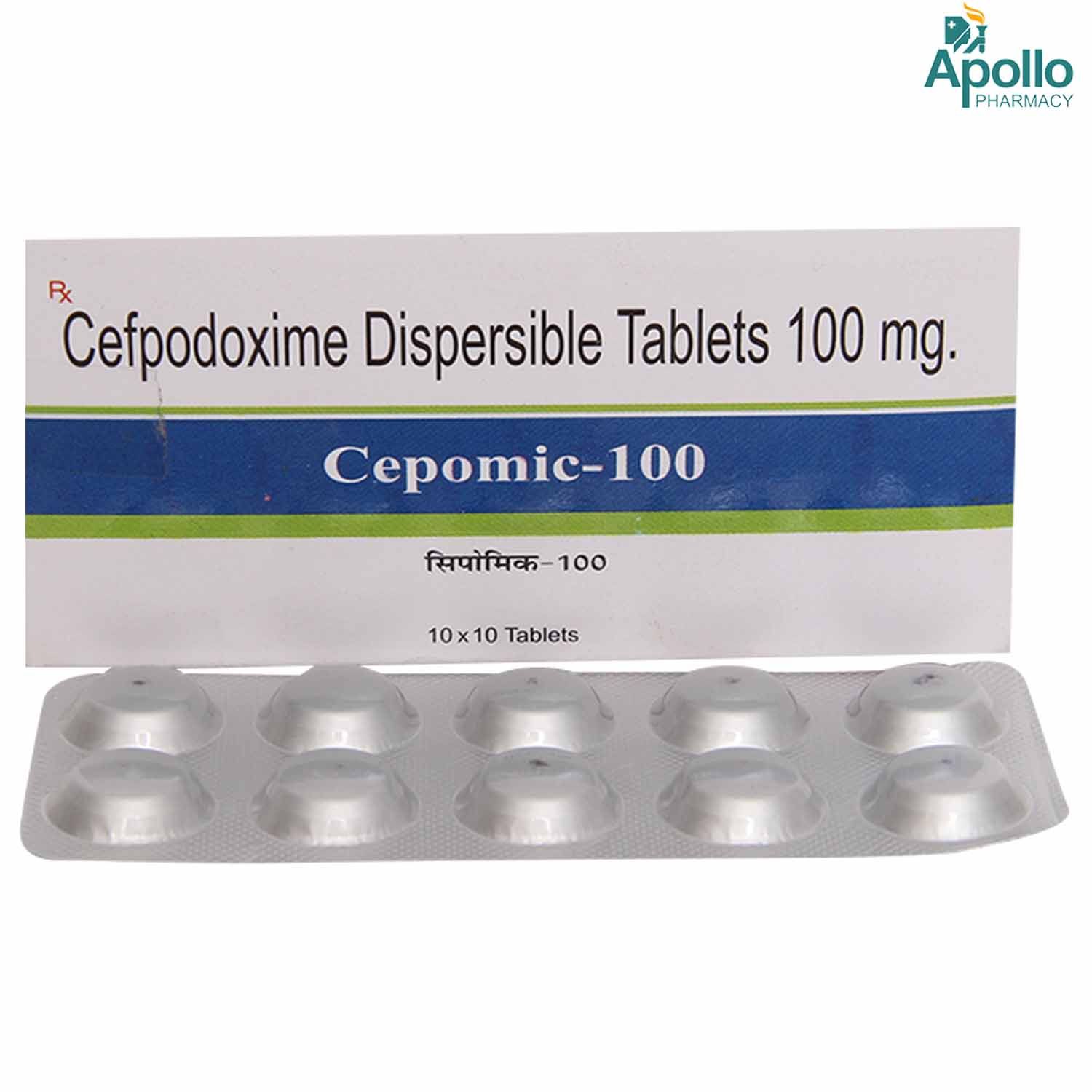Cepomic-100 mg DT Tablet 10's, Pack of 10 TabletS