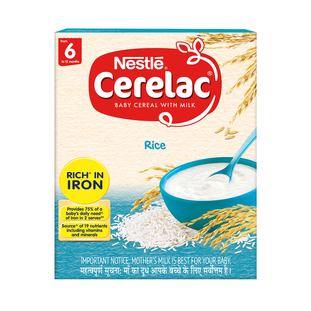 Buy Nestle Cerelac Rice Baby Cereal, 6 to 12 Months, 300 gm Refill Pack Online