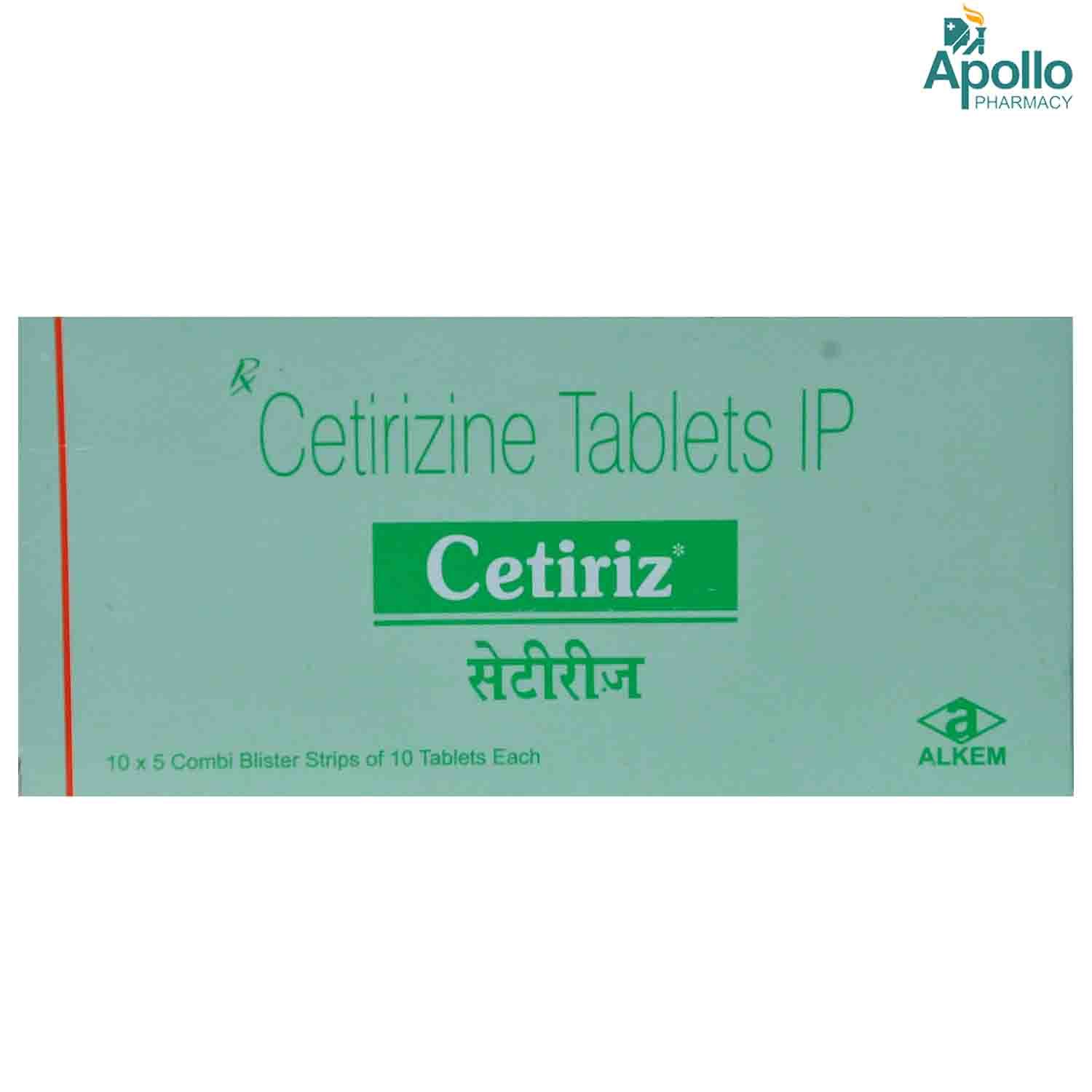 Ctz 10mg Tablet 15's Price, Uses, Side Effects, Composition - Apollo 24|7