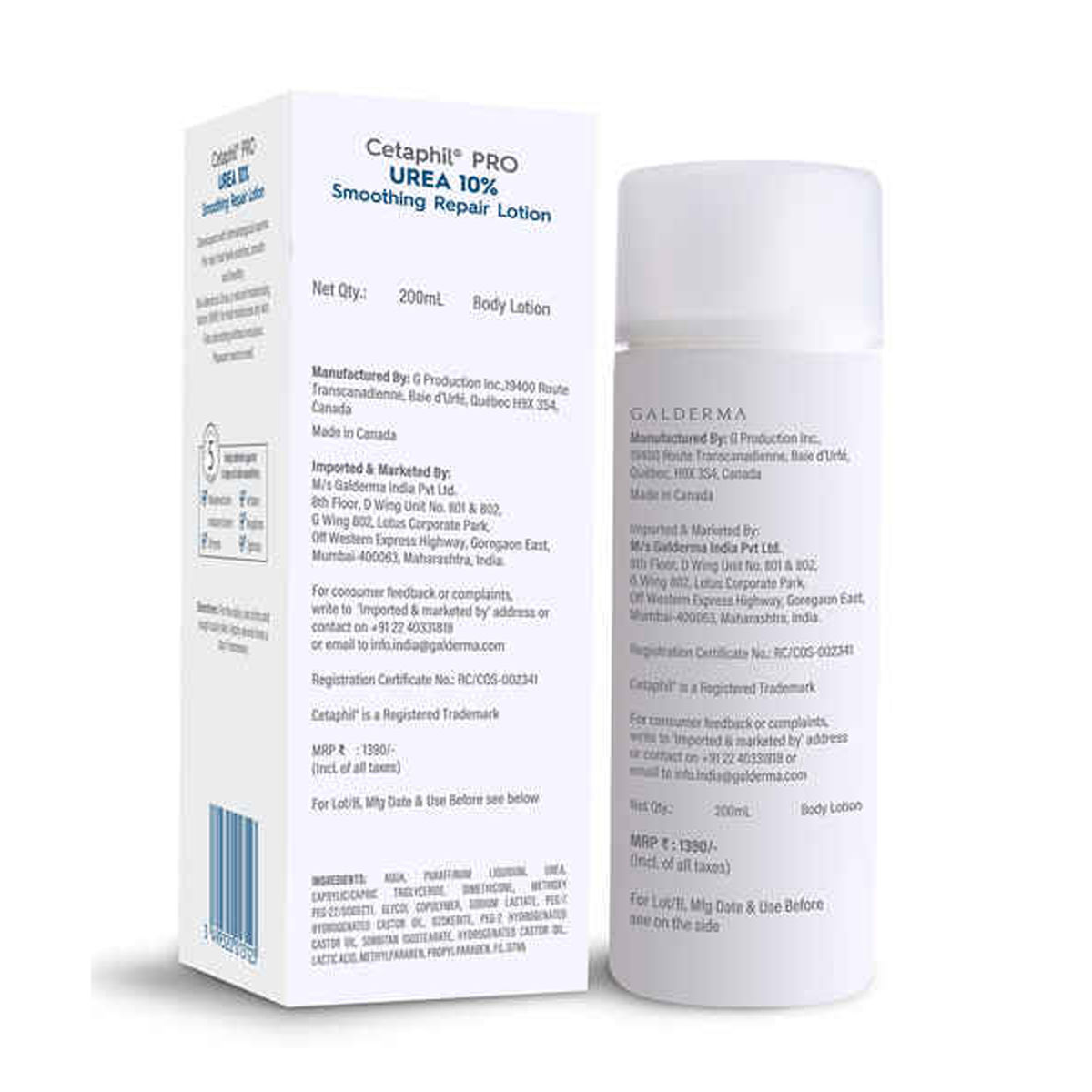 Cetaphil Pro Urea 10% Smoothing Repair Lotion, 200 ml, Pack of 1 