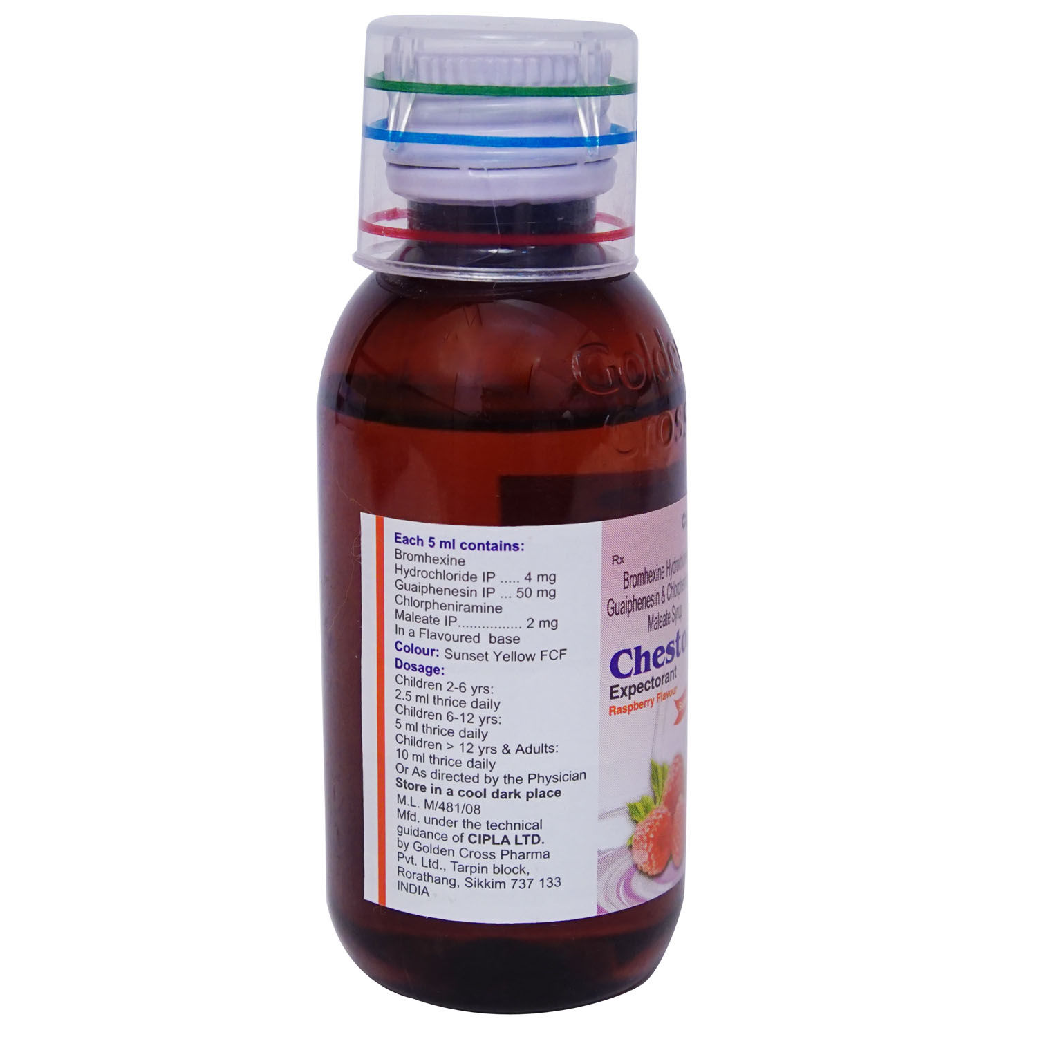 Cheston Sugar Free Raspberry Expectorant 60 ml Price, Uses, Side