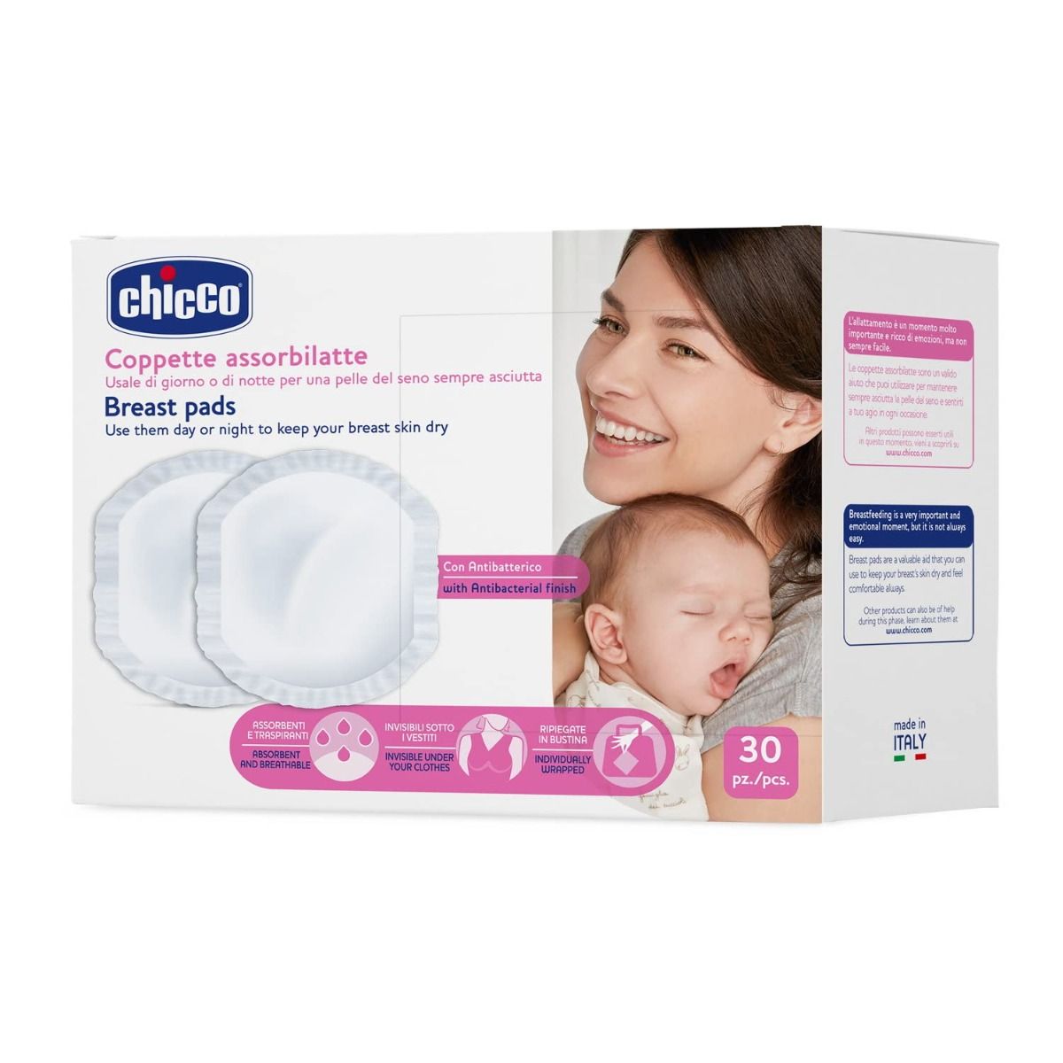 Chicco Antibacterial Breast Protection Pads, 30 Count Price, Uses, Side