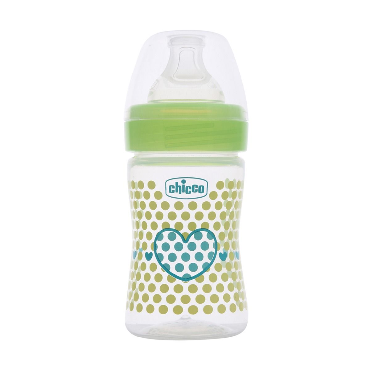 Chicco Well-Being Green Feeding Bottle, 150 ml, Pack of 1 