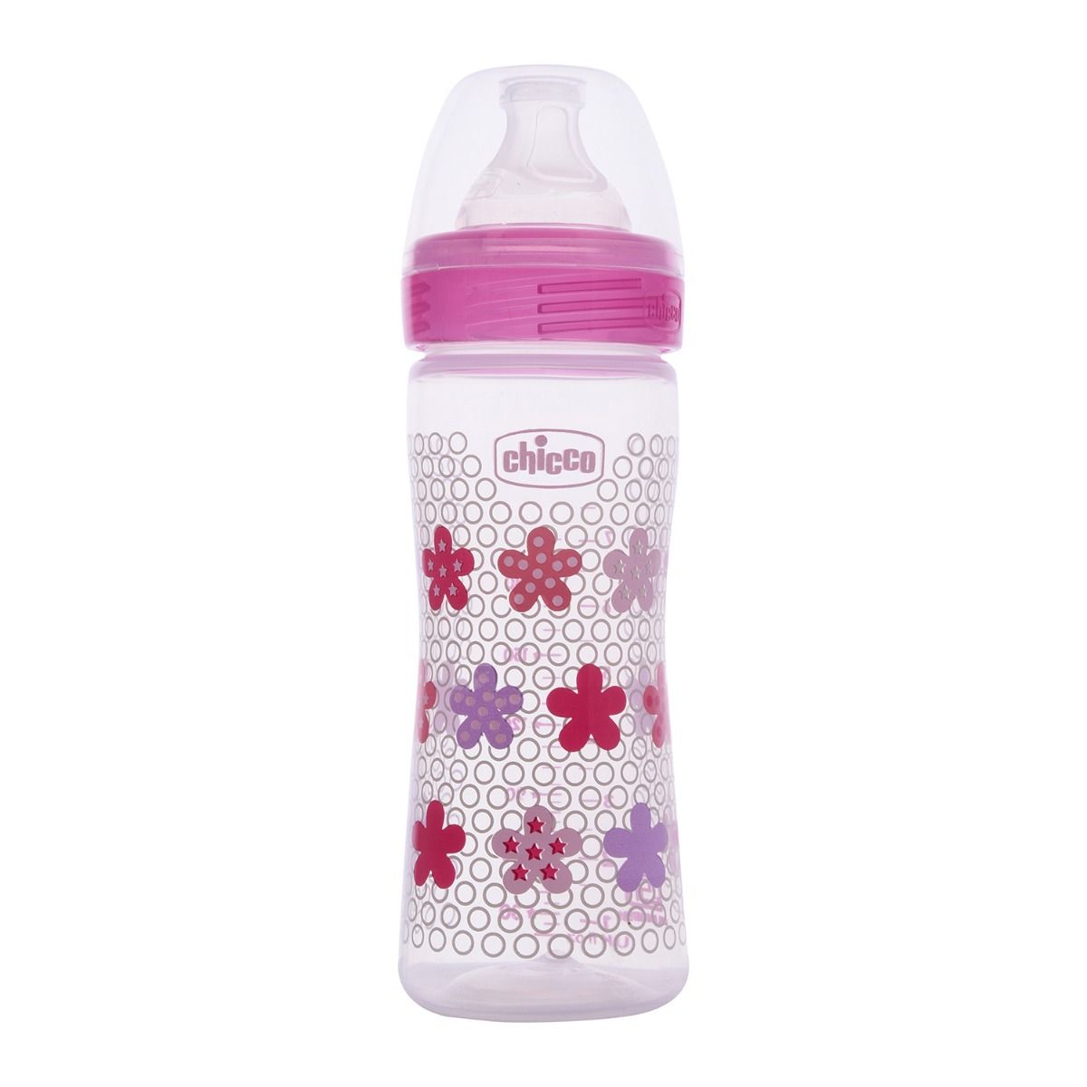Chicco Well-Being Pink Feeding Bottle, 250 ml, Pack of 1 